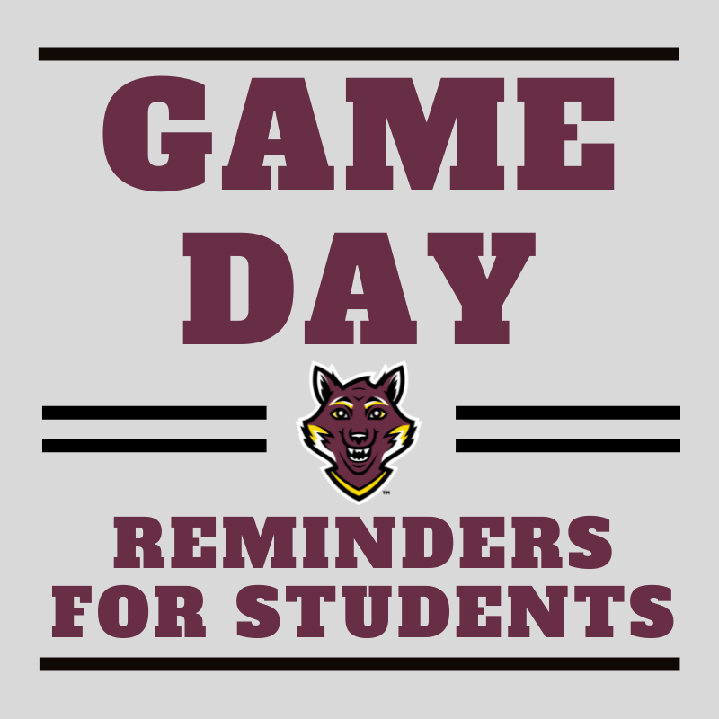 Game Day Reminders for Students