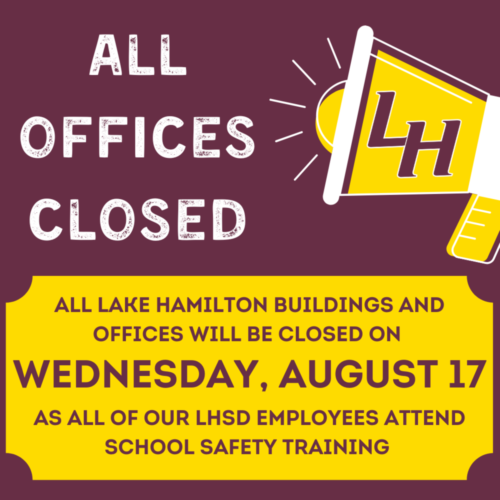 Buildings & Offices Closed | Wednesday, August 17