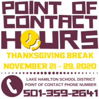 Point of Contact Hours during Thanksgiving Break