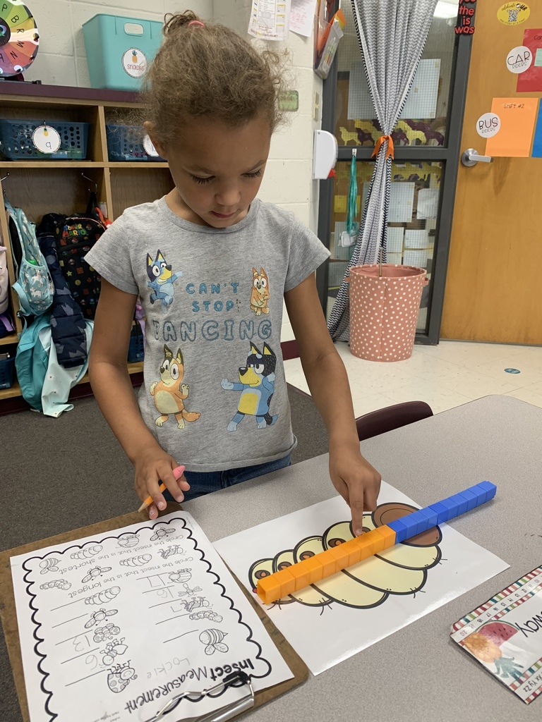 students measuring items